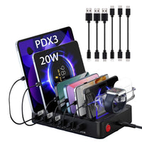 Amicable 96W 6-Port Charging Station with Cables