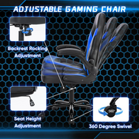 Ergonomic Gaming Racing Chair — Compact, 275 lb Capacity