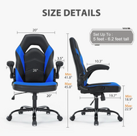 Ergonomic Gaming Racing Chair — Compact, 275 lb Capacity