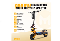 YUME X11+ Electric Scooter — 6000W Dual Motor, 60mph Top Speed