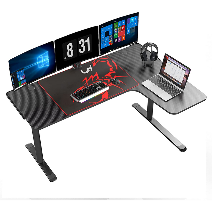 EUREKA - L Shaped Gaming Desk, 60 Inch