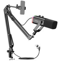 FIFINE AM8 Streaming Mic Kit - USB/XLR with Boom Arm