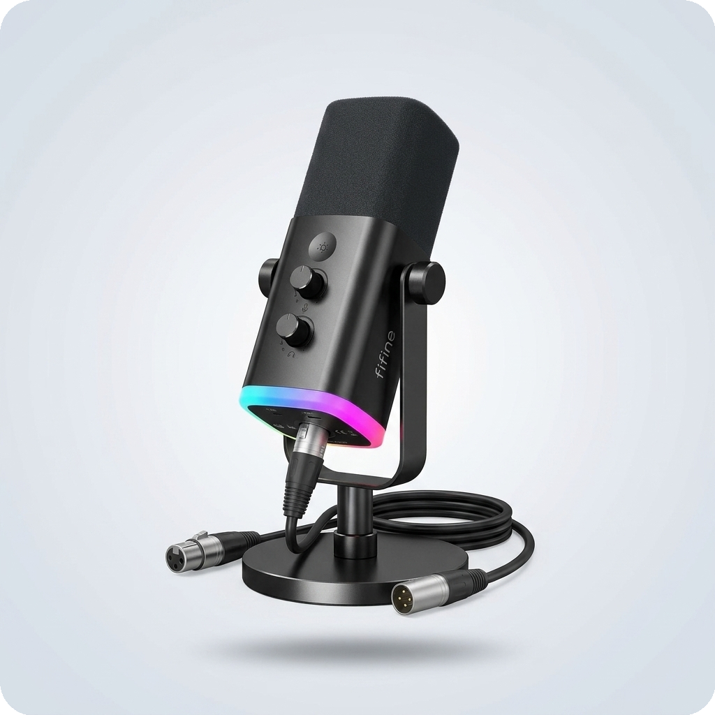 FIFINE AM8 - USBXLR RGB Streaming Mic