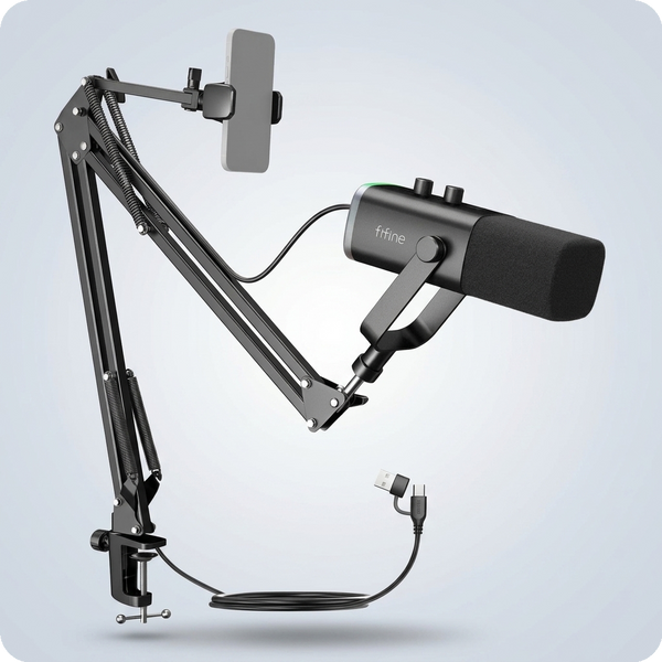 FIFINE AM8 Streaming Mic Kit - USBXLR with Boom Arm