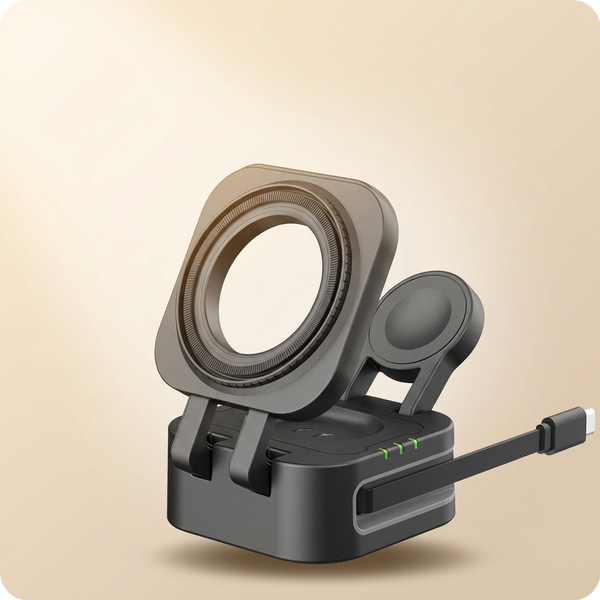GADGEX 3-in-1 Wireless Charging Station - Retractable