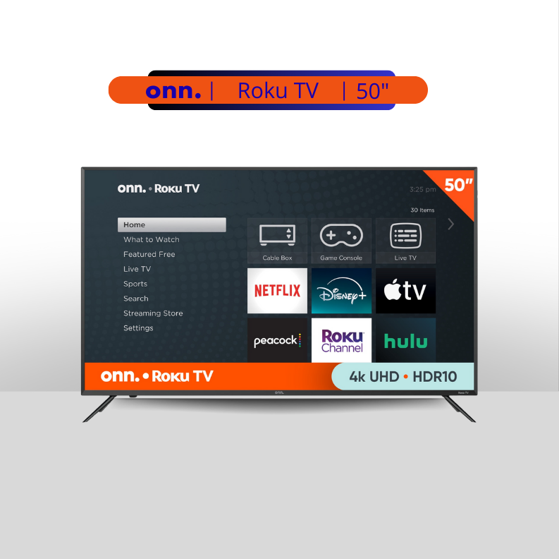 onn. ™ - 50” LED 4K UHD Roku Smart TV