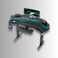 EUREKA Aero Standing Gaming Desk — 72" Electric Adjustable with RGB
