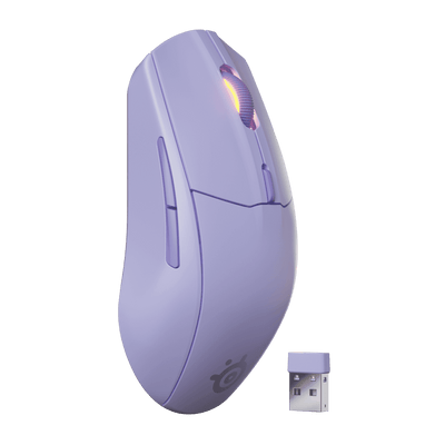 SteelSeries Rival 3 Wireless Gen 2 Gaming Mouse — 2.4GHz + Bluetooth, 18000 DPI TrueMove Air Optical (Lavender)