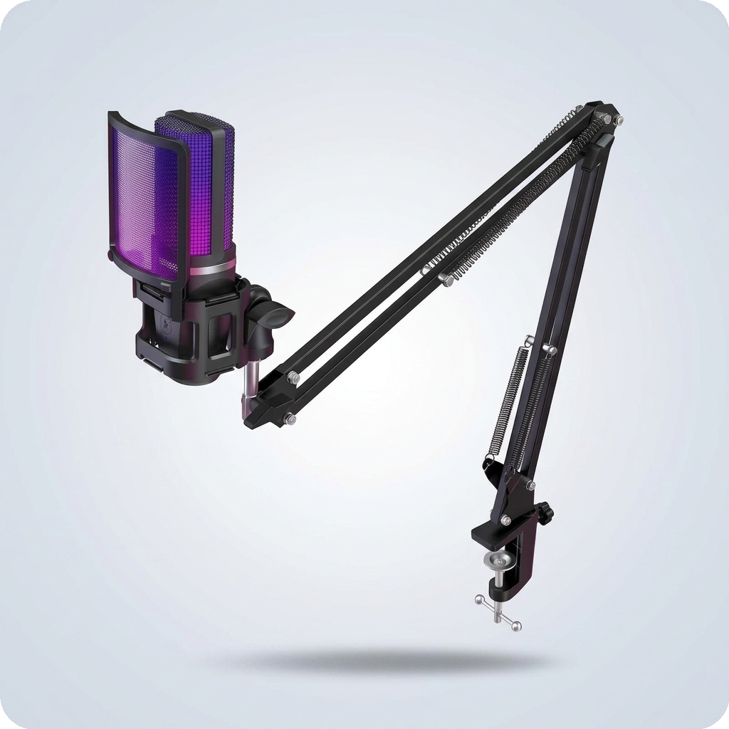 ZealSound USB Gaming Mic Kit - RGB with Boom Arm