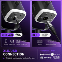 FIFINE AM8 - USB/XLR RGB Streaming Mic