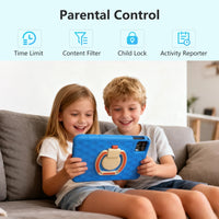 Kids Tablet 10.1" — 20GB RAM + 128GB, Drop-Proof Case, Android