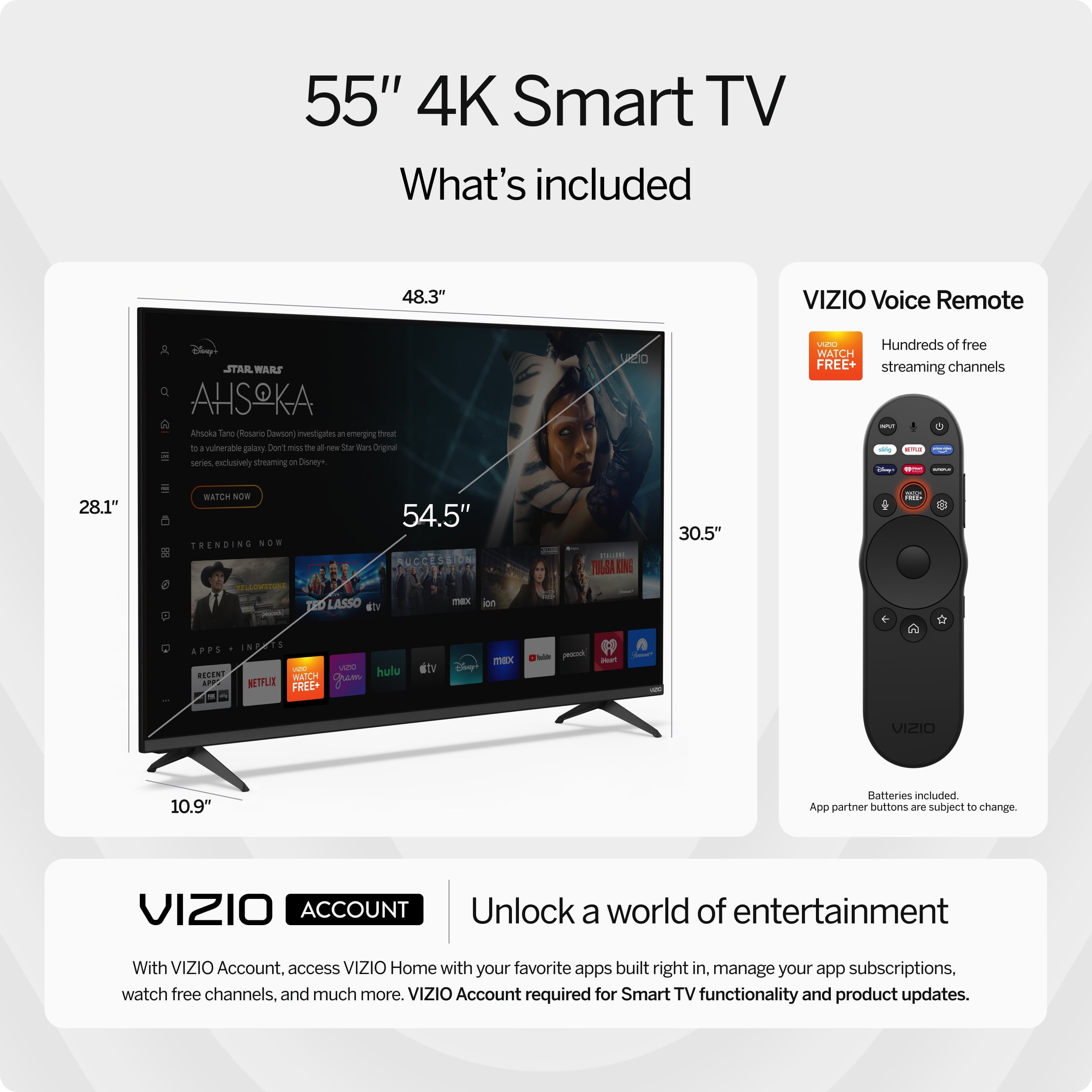 VIZIO™ - 4K HDR Smart TV 55”