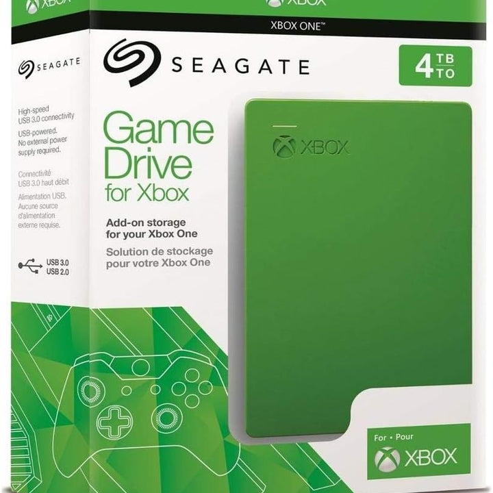 (STEA4000402) Game Drive for Xbox 4TB External Hard Drive Portable HDD – Designed for Xbox One ,Green