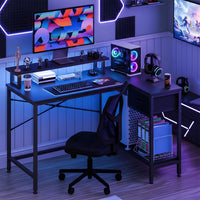 Fairy L-Shaped Gaming Desk 43" with LED and Charging Port