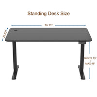 Furmax Electric Adjustable Standing Desk 55x24 for Home Office