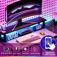 Fairy L-Shaped Gaming Desk 43" with LED and Charging Port