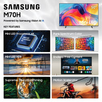 Samsung 50-inch M70HB Mini LED 4K Smart TV 2026 — angle 2