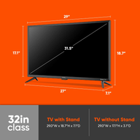 onn. 32" HD Roku Smart TV