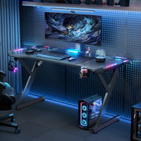 HLDIRECT Ergonomic Gaming Desk with LED