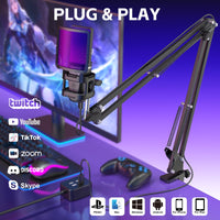 ZealSound USB Gaming Mic Kit - RGB with Boom Arm