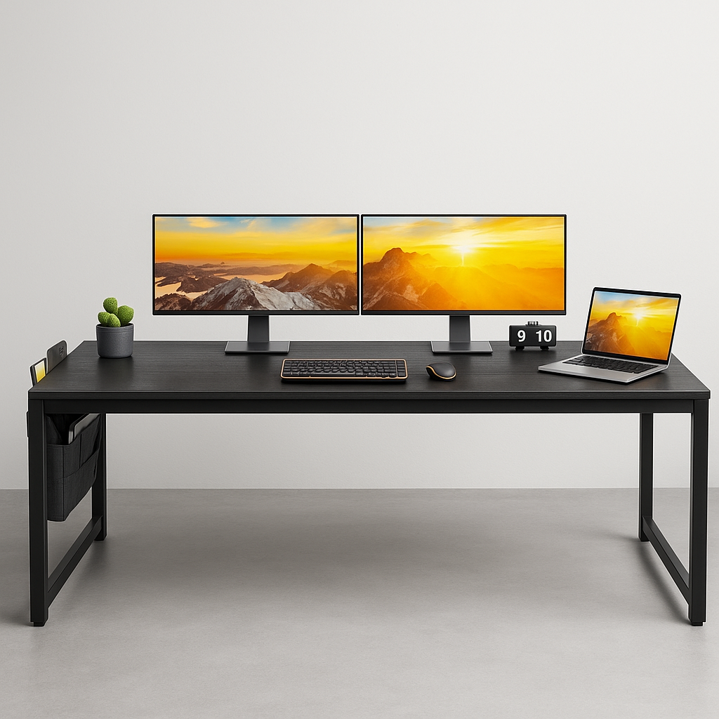 63" Minimalist Computer Desk with Storage