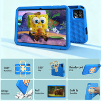 Kids Tablet 10.1" — 20GB RAM + 128GB, Drop-Proof Case, Android