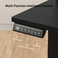CHITOOMA Electric Standing Desk 48x24 with Drawers and Storage Shelf