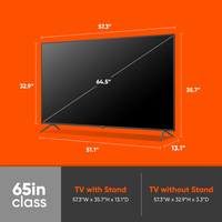 onn. 65" 4K UHD Roku Smart TV