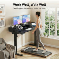CHITOOMA Electric Standing Desk 48x24 with Drawers and Storage Shelf