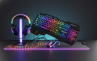GAMEPUNK Codebreakers 6-in-1 Bundle - dark studio centered composition with headset stand