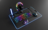 GAMEPUNK Codebreakers 6-in-1 Bundle - overhead flat-lay view showing all six gaming peripherals