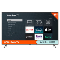 onn. 65" 4K UHD Roku Smart TV