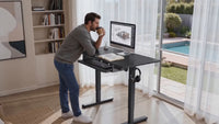 CHITOOMA Electric Standing Desk with Keyboard Tray product demo video